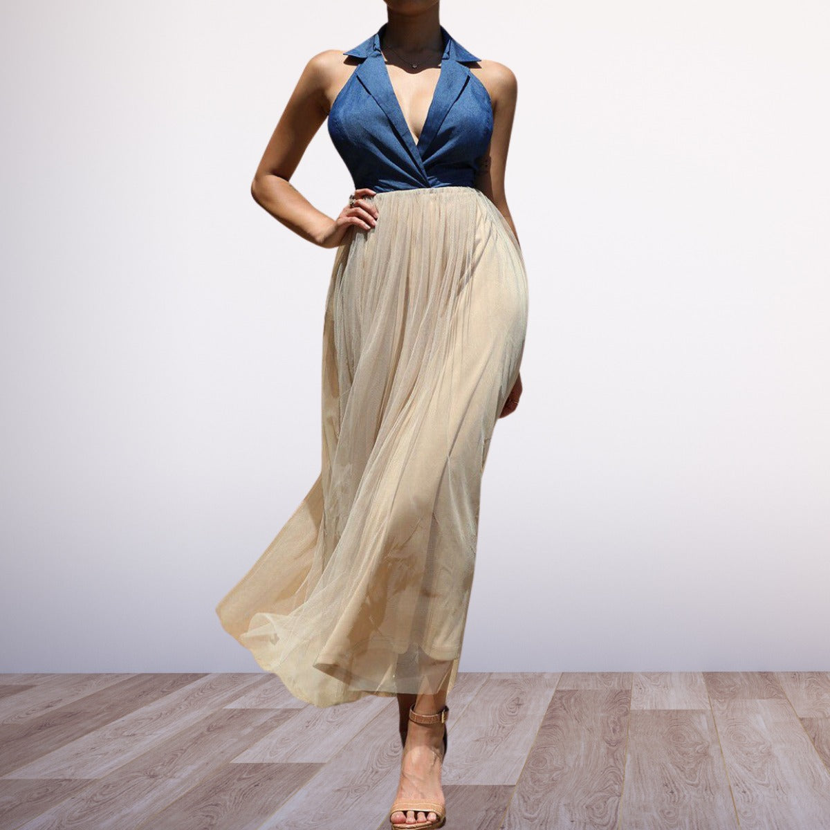 blue jean tutu dress Buy Long-Sleeve Denim Tutu Dress At Fair Price