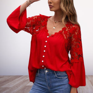 Red Lace Top Regular & Plus