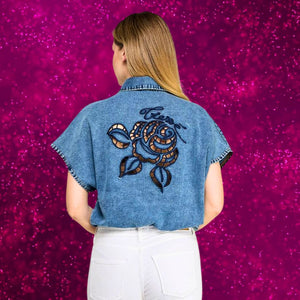 Denim Top Teodora Rosé