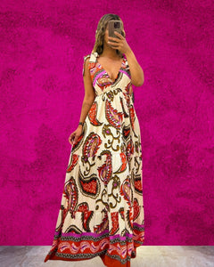 Isotta Italian Maxi Dress One Size