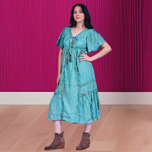 Ariadne Azul – Boho Dress One Size