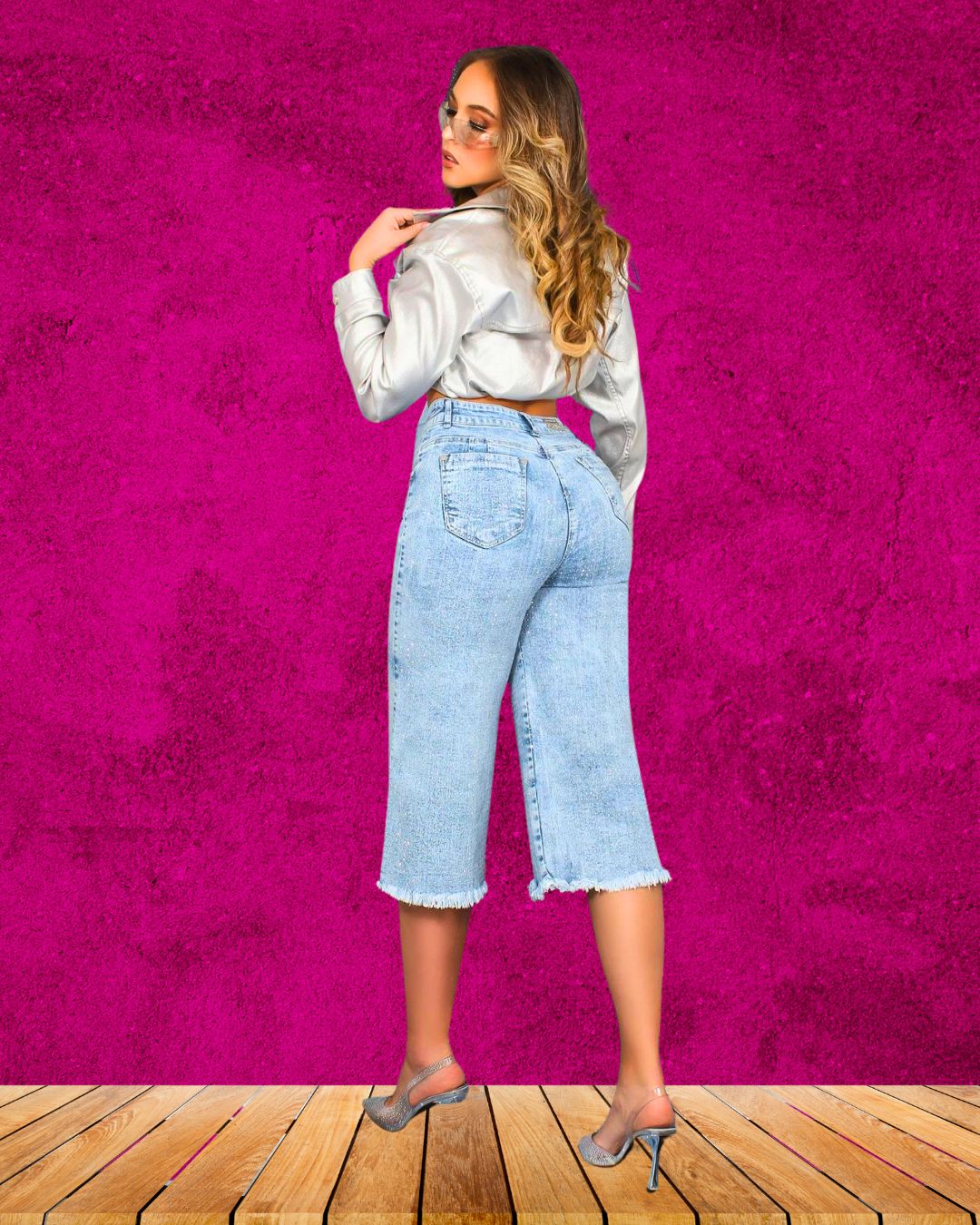 Maelis wide leg cropped jeans