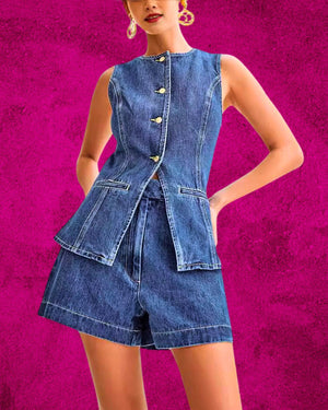 Set Denim Dalinda Top y Short