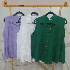 Italian One-Size-fits-all linen top