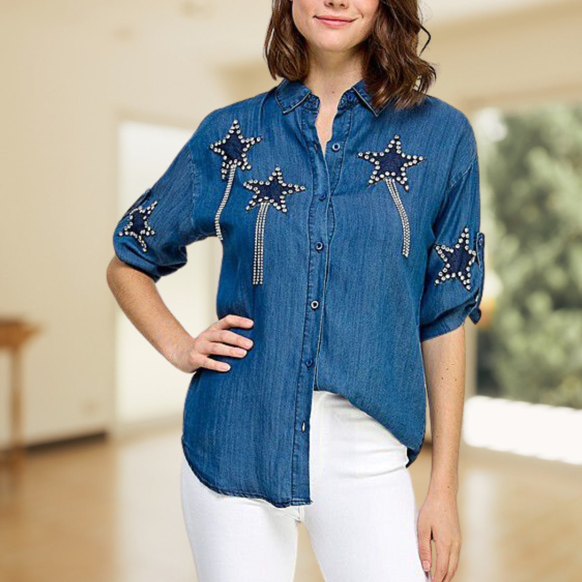 Stars Denim Shirt