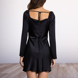 Dress Black - Fuchsia