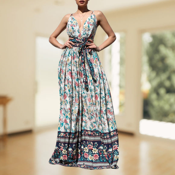 Printed Floral Maxi Dress