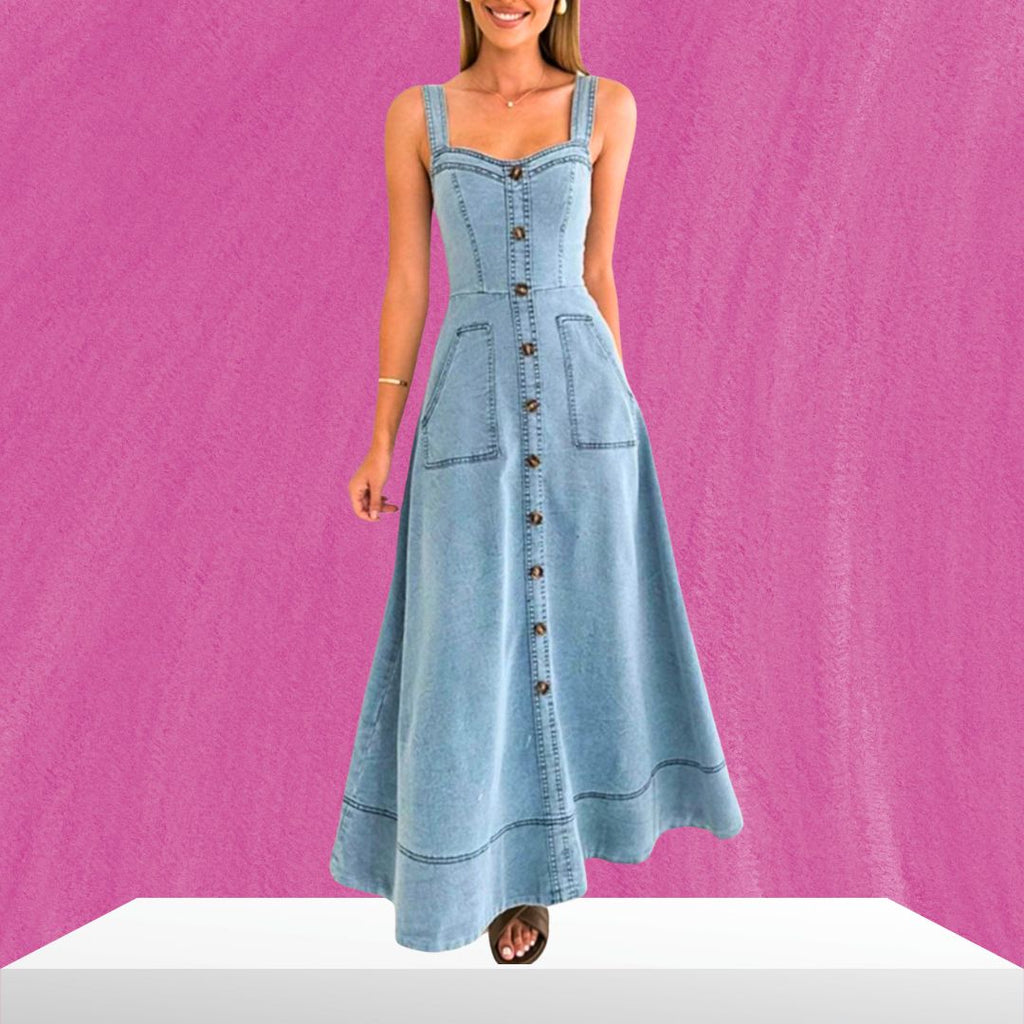 Denim Maxi Dress Darlene