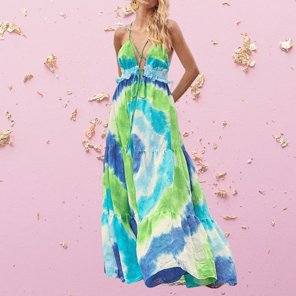 Fantasy Printed Maxi Dress